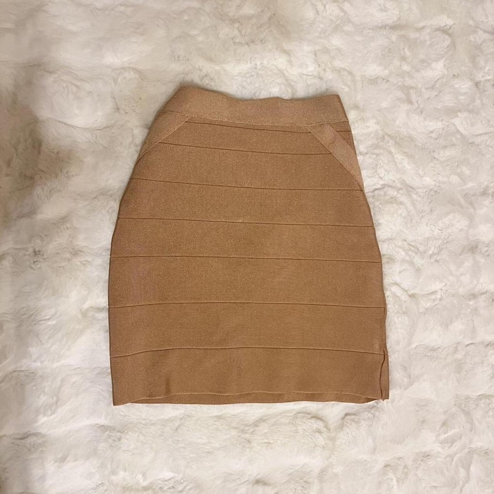 Bebe Camel Pencil Skirt